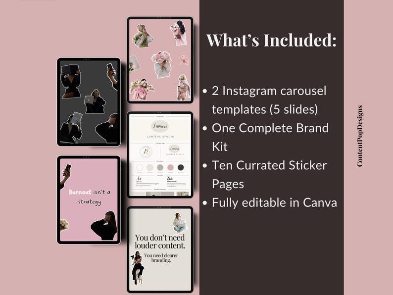 Soft Minimal Instagram Carousel Templates | Canva Social Media Kit ...