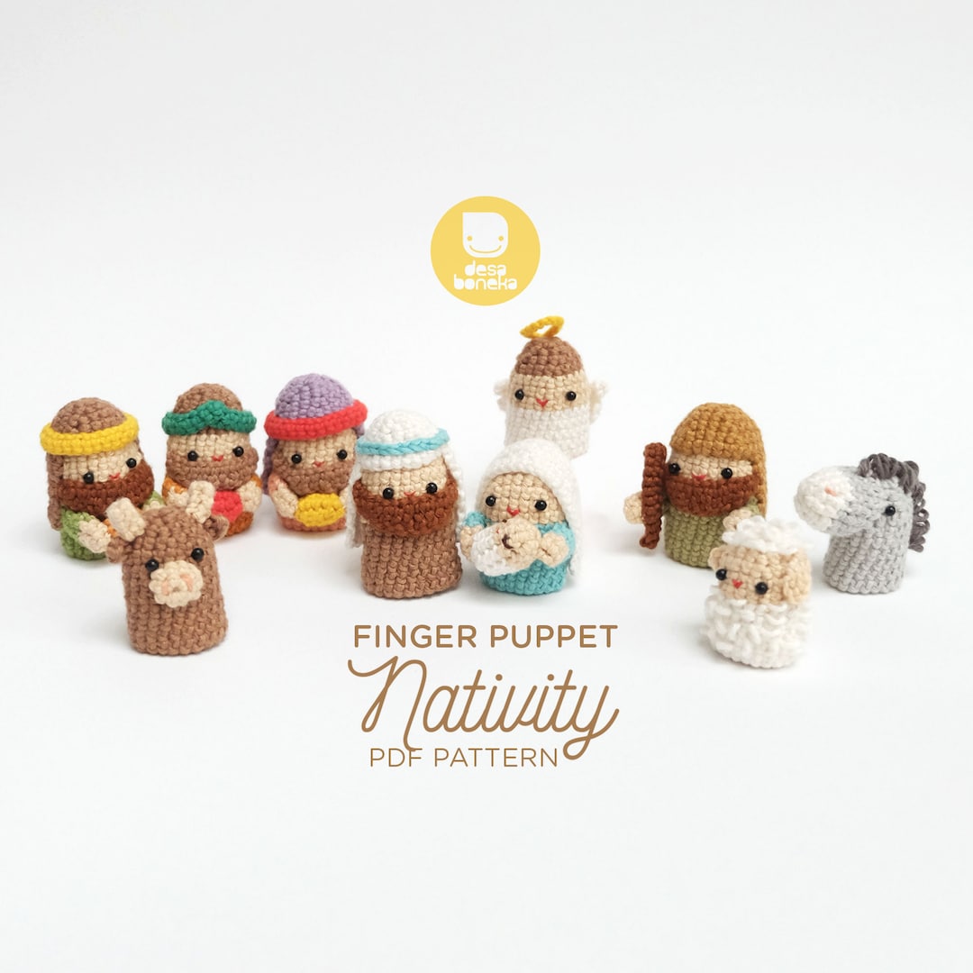 Crochet Nativity Christmas Finger Puppet PDF Pattern Etsy