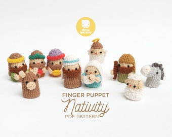 PDF PATTERN - Nativity Christmas Crochet Finger Puppet