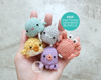 PDF PATTERN- Sea Animal crochet finger puppet