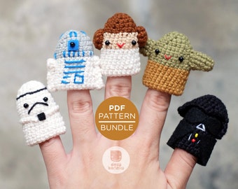 PATRÓN PDF - Marioneta de dedo de crochet de Star Wars