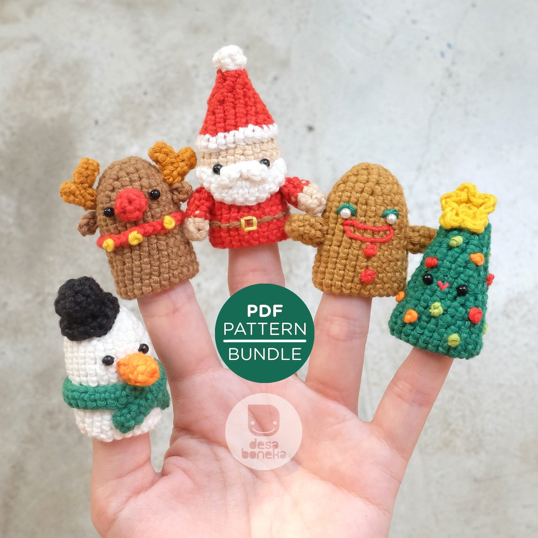 PDF PATTERN - Christmas Finger Puppet - Etsy