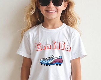 Personalized soccer jersey for girls, T-shirt with name, soccer gift, sports jersey for kids, soccer birthday jersey, gift idea