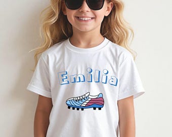 Personalized soccer jersey for girls, T-shirt with name, soccer gift, sports jersey for kids, soccer birthday jersey, gift idea