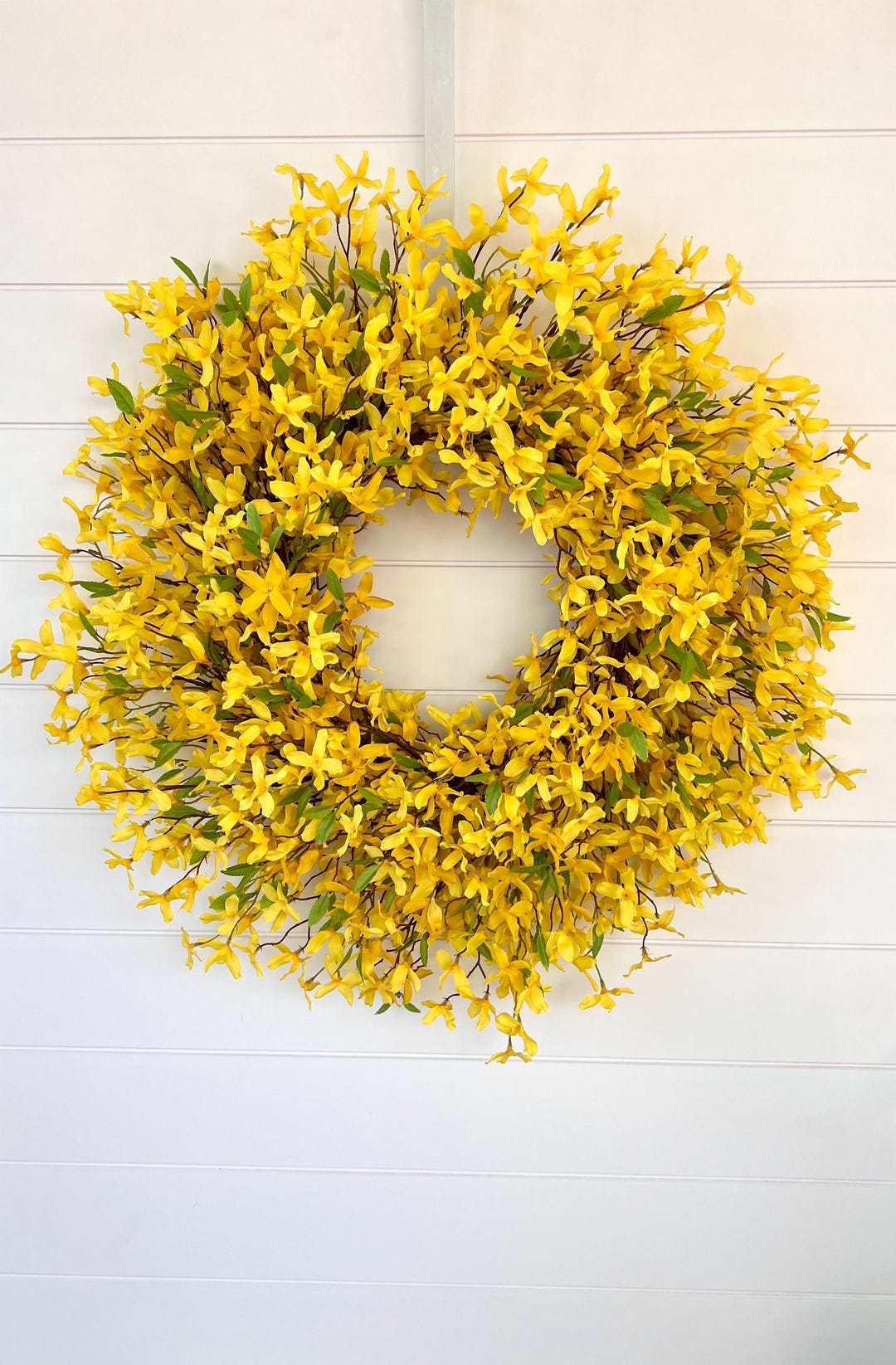 Forsythia Spring Wreath For Front Door Bright Yellow Summer Wreath 