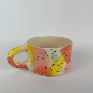 Handmade Ceramic Mug / Colourful / Large Mug / Coffee / Tea / Unique / Stoneware / Pottery