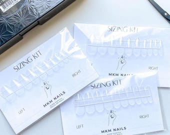 Sizing kit for press on nails