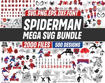Spiderman Svg Bundle, Spiderman Clipart, Spiderman Cut Files For Cricut, Spiderman Silhouette, Superhero Layered Cut File Instant Download