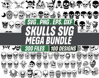 Skull svg bundle, Skull In The Wall File, Vector file, Skull png, sugar skull svg for cricut, punisher skull svg, Clipart, Instant Download