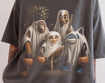 T-shirt Halloween « Brainrot », T-shirt « Des bonbons ou un sort », T-shirt Halloween drôle | Humour Y2K, T-shirt mème, Tung Tung Sahur, Comfort Colors, Triple T