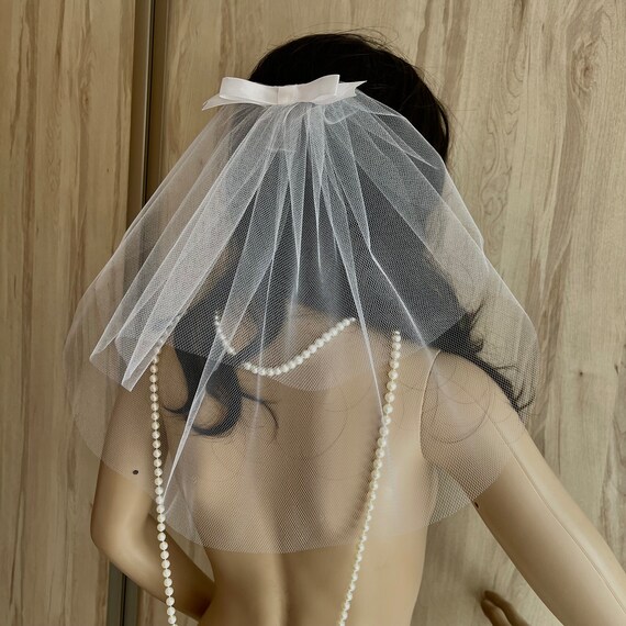 Velo Per Capelli Da Sposa Con Perle – Fiocco Ricamato Per Addio Al Nubilato, Accessorio Per Damigelle, Regalo Matrimonio