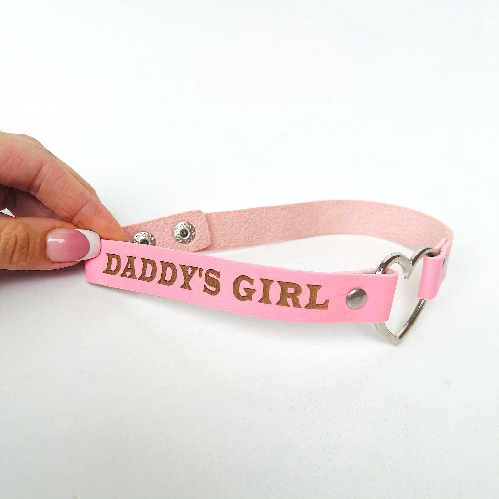 Personalised Pink Choker. Slut Choker. Daddys Girl Necklace Etsy