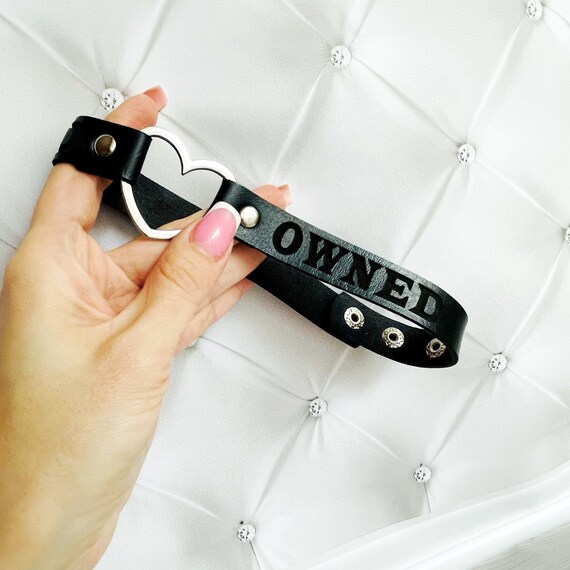 Black Choker. Owned Choker. Slave Collar Sub Necklace. DDLG. Faux