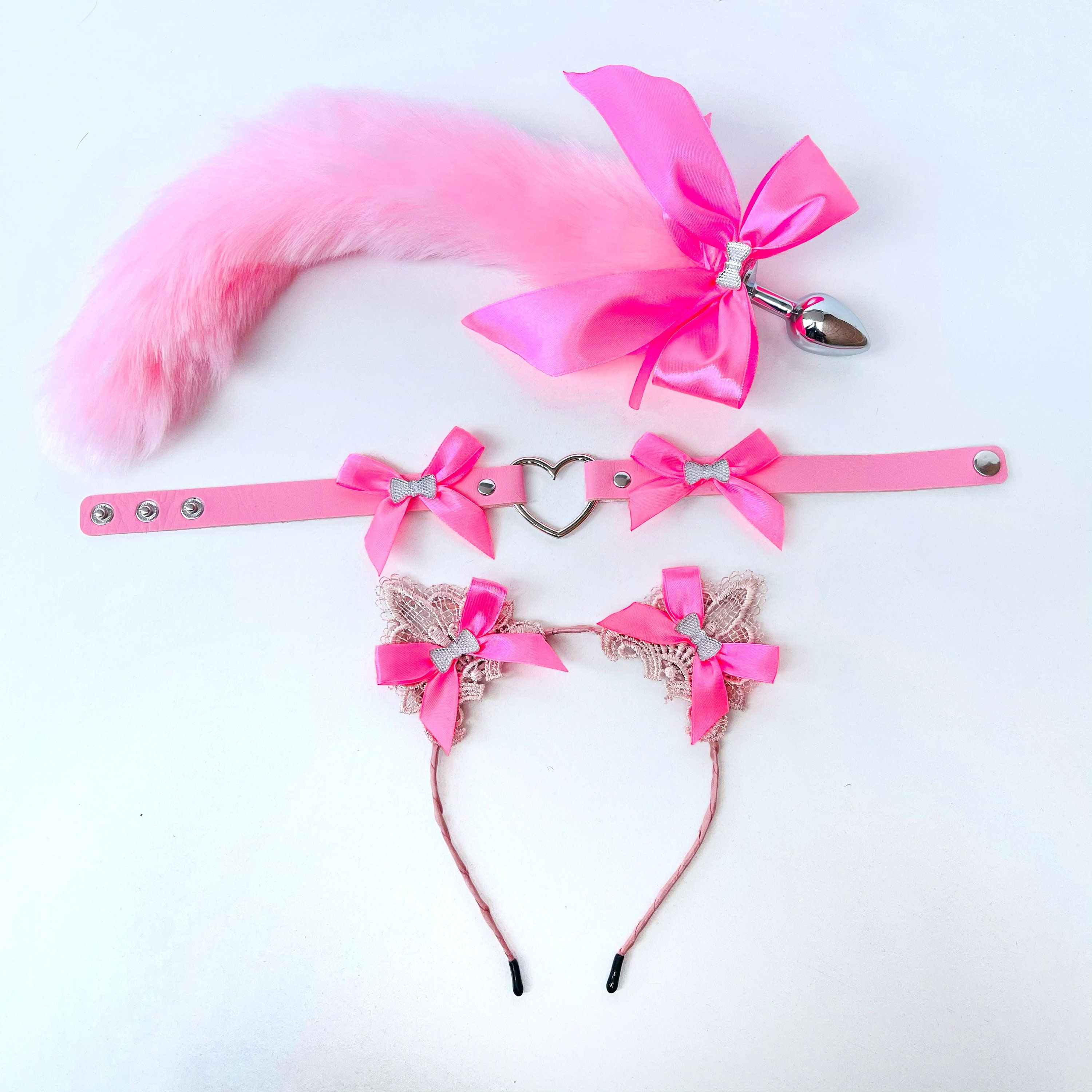 Sexy Kitten Set Bdsm Sexy Pink Kitty Costume Faux Fur Anal Etsy