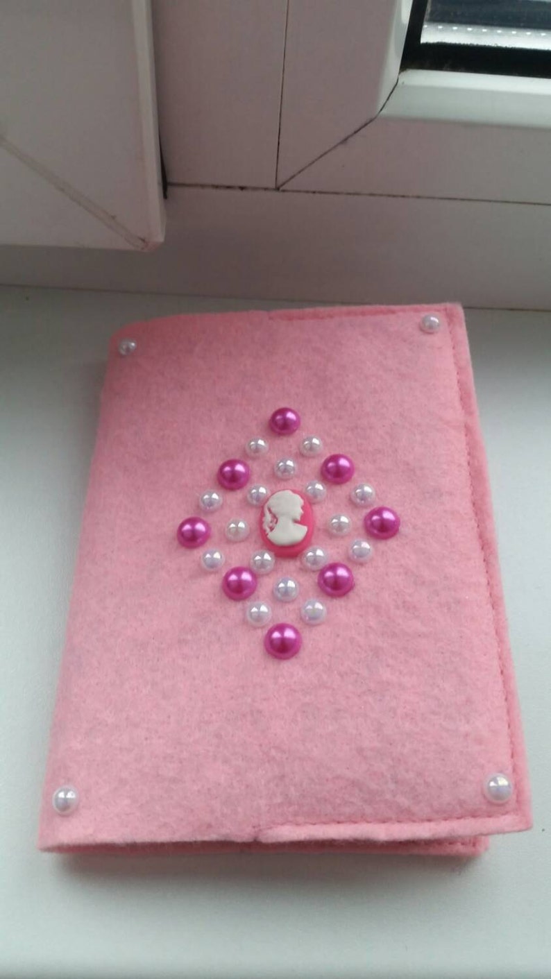 Felt Passport Cover Case Holder With the Design. Handmade Etsy