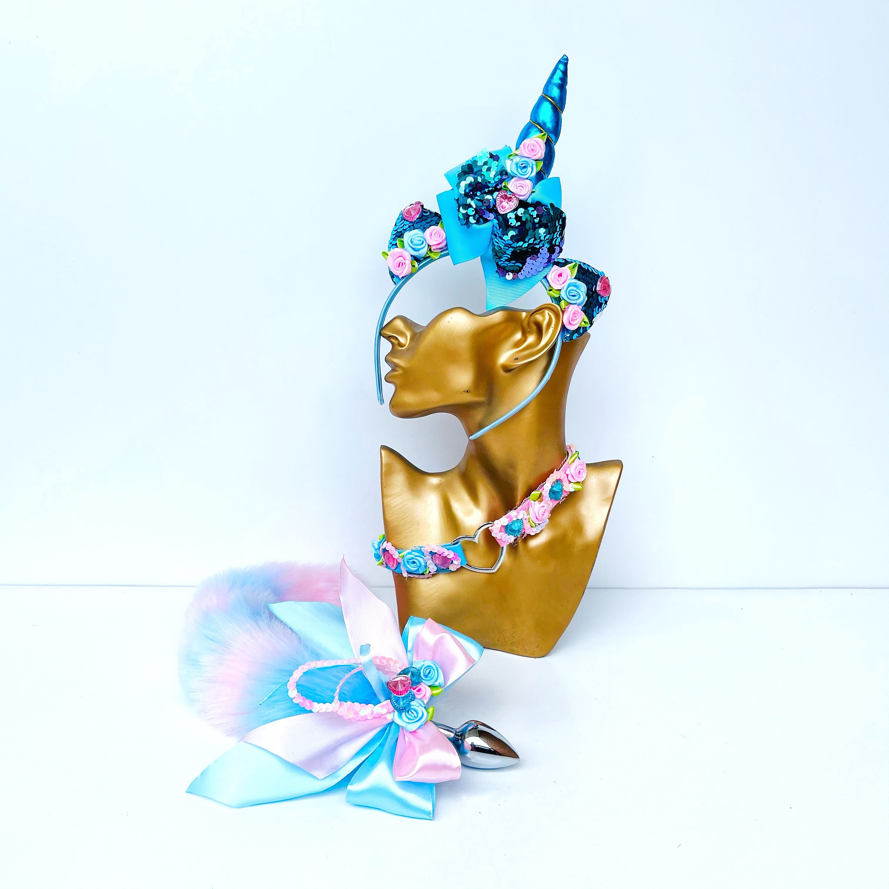 Sexy Unicorn set. Bdsm Sexy Pony Costume. Faux Fur Anal Tail | Etsy
