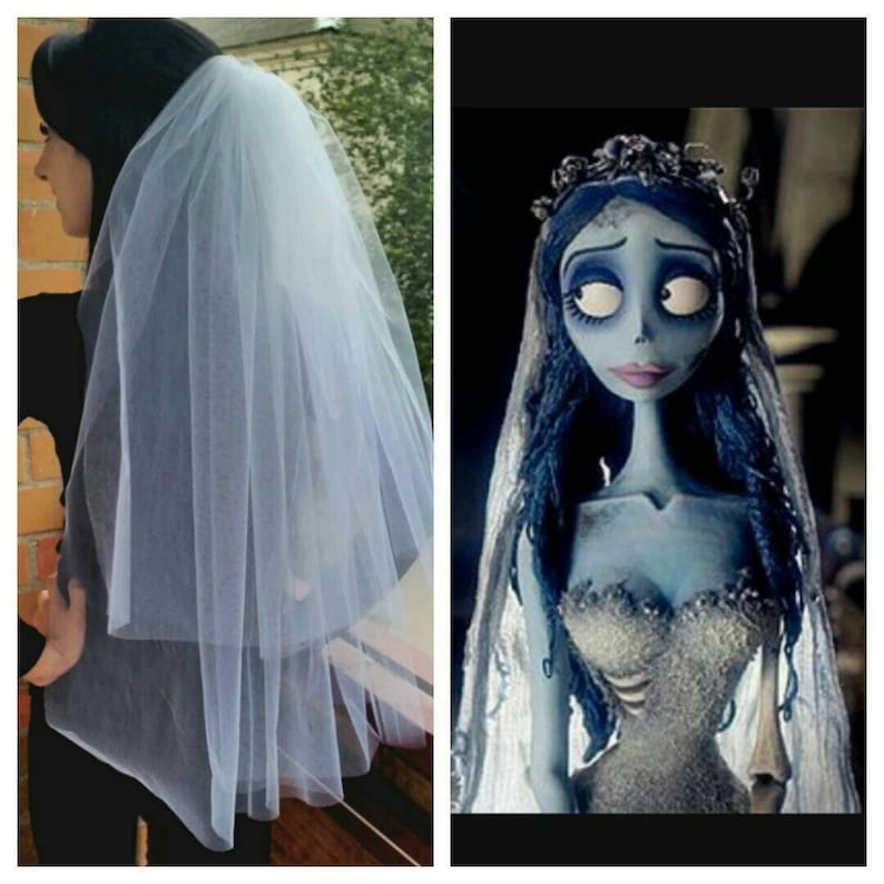 halloween dead bride veil