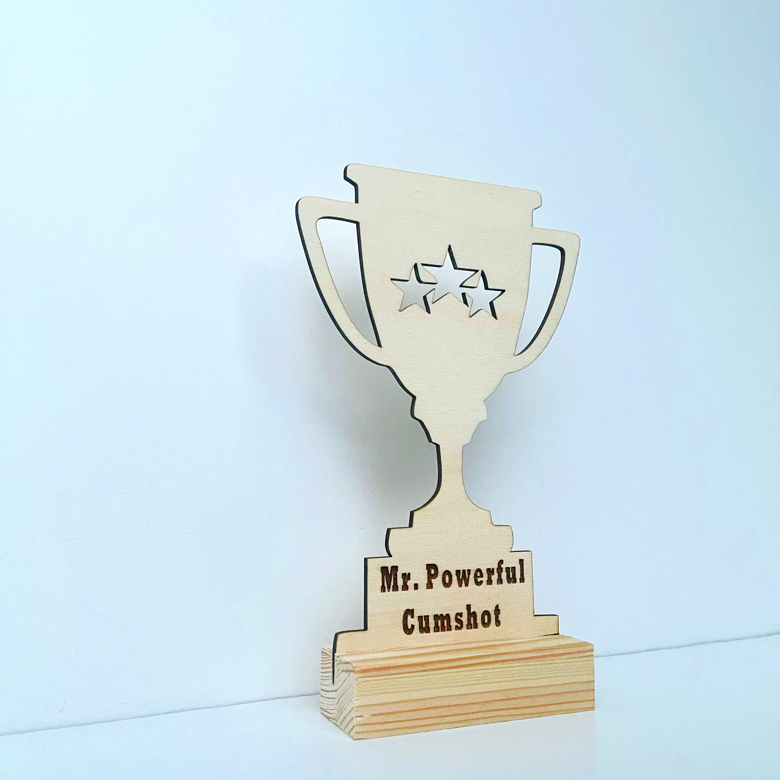 Wood Champion Cup Mr.Powerful Cumshot sexy man award sexy | Etsy