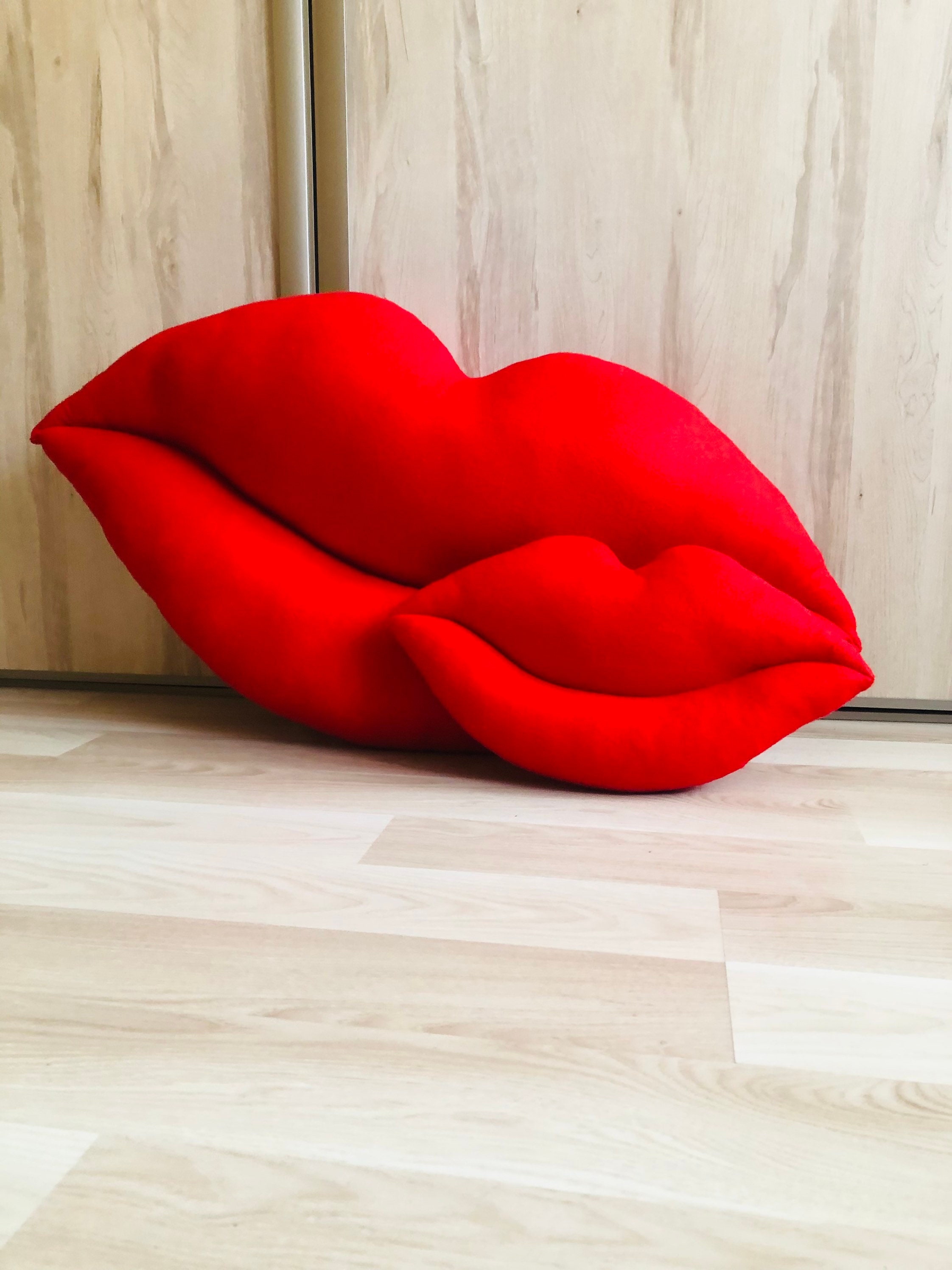 Lips Pillow. Pillow in shape of lips. Choose size and color. Etsy