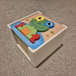 Stapelbar pusselhållare STL | 15 cm barnpusselbricka (digital nedladdning)