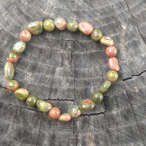 Unakite healing stretch bracelet