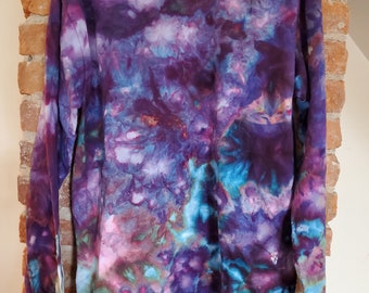 Ice dyed long sleeve cotton tee M