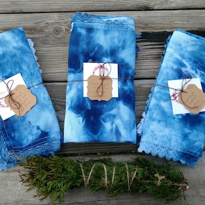 Hand dyed cloth napkins