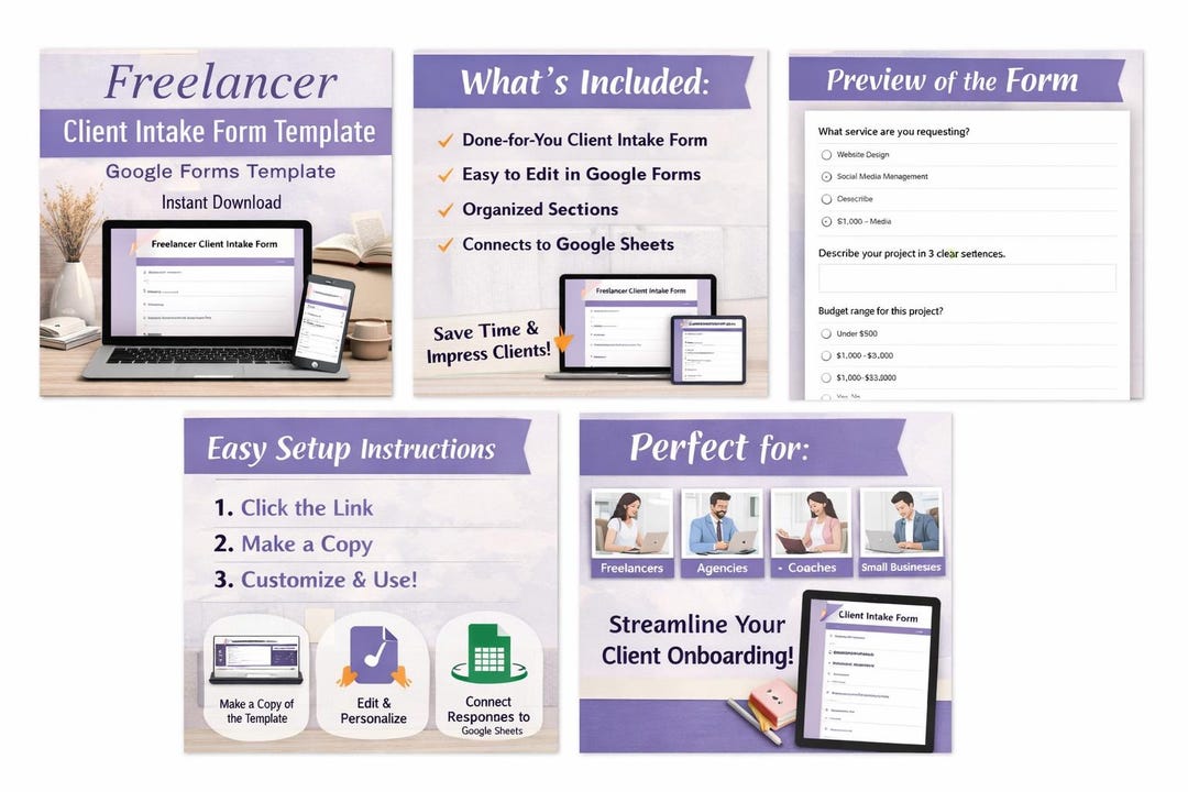 Freelancer Client Intake Form Template - Etsy
