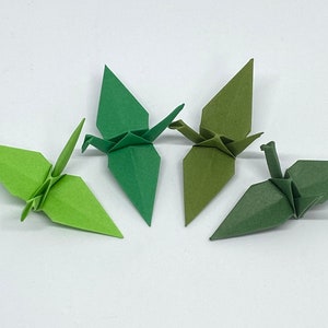 100 Origami Kraniche - Erhältlich in Größe S, M oder L - Japanpapier - FARBE WÄHLEN