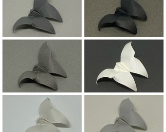 96 Origami Butterflies - Shades of Grey - Japanese paper