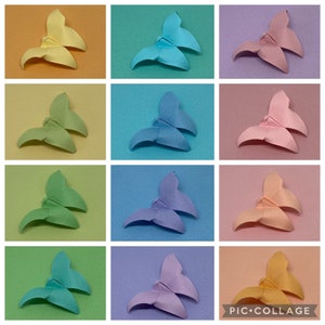 96 Origami Schmetterlinge - Pastellfarben - Japanisches Papier