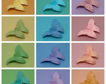 96 Origami Butterflies - Pastel colors - Japanese paper