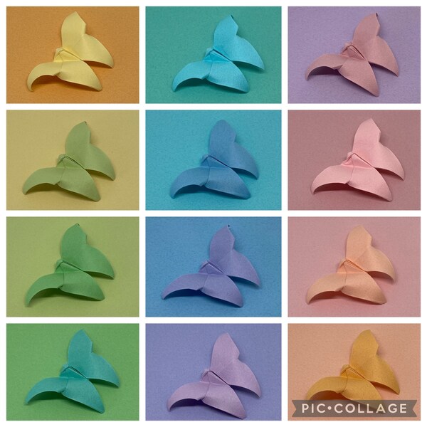 96 Origami Butterflies - Couleurs pastel - Papier japonais
