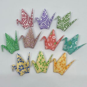 100 Origami Cranes Print Chiyogami Impresso Japanese Paper Size S READY FOR SHIPPING image 2