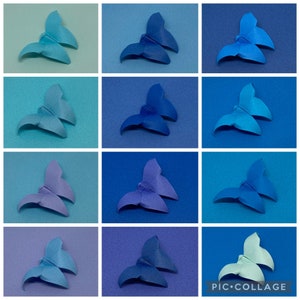 96 Origami Butterflies - Shades of Blue - Japanese paper