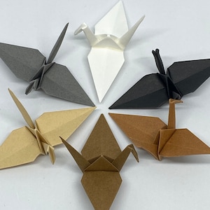 100 Guindastes Origami - Disponíveis nos tamanhos S, M ou L - Papel Japonês - ESCOLHA A COR