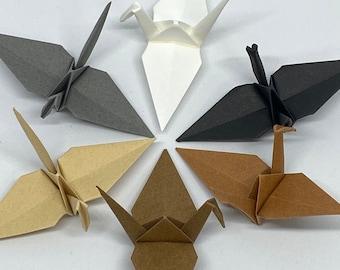 100 Origami Cranes - Available in size S, M or L - Japanese Paper - CHOOSE COLOR