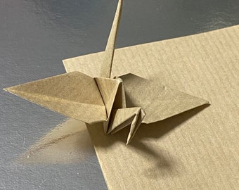 100 Origami Cranes - Available in size S, M, L or XL - Kraft Paper