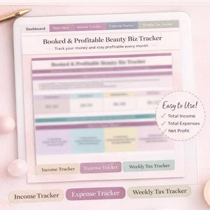 Beauty Business Finance Tracker E-Book and Spreadsheet (Instant Download)