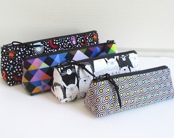Flat Bottom Pencil Pouch Pattern, Pencil Case Pattern, Zipper Pouch PDF Sewing Pattern in 4 Sizes for Cosmetics, Art Supplies, Gift Idea