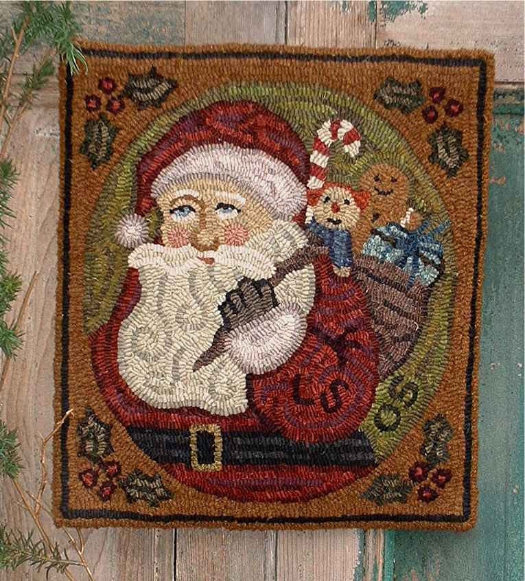 The Country Cupboard Santa Season Hooked Rug Hooking Pattern Etsy