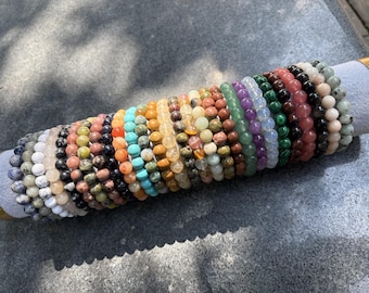Pulsera de cuentas de cristal curativas para mujer, joyería de piedras preciosas naturales, energía positiva, equilibrio de chakras, regalo espiritual