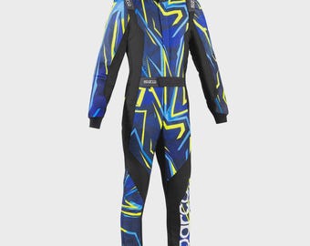 Handmade Blue Go Kart Racing Suit Set | Lightweight Breathable Motorsport Gear With Free Gifts