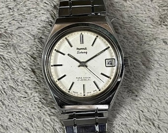 HMT Tareeq Hand-Winding Mechanical Watch | Original Dial Case Machine, Vintage India Classic