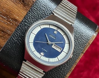 Vintage Citizen Automatic Watch | Blue Dial Day Date Stainless Steel Japan Made Ladies Watch