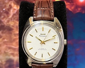 Vintage HMT Kohinoor Hand Winding Mechanical Watch | White Dial Men's Dress Watch