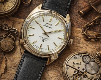 Vintage HMT Kohinoor Mechanical Watch | 1980s Indian Heritage Timepiece 17 Jewels
