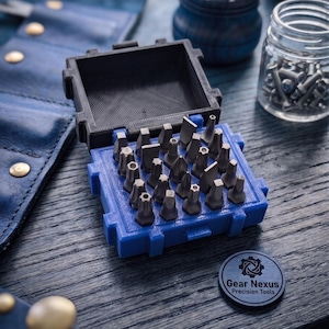 Robuster 25-Bit Taschen-Organizer | 1"Sechskant-Bit-Stealth Case