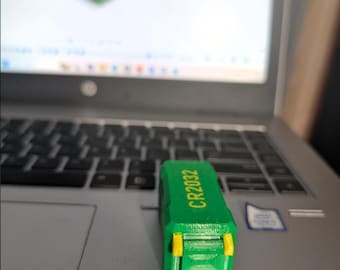 10-Slot CR2032 Battery Vault EDC Coin Cell Rack - 3D Printable Battery Case