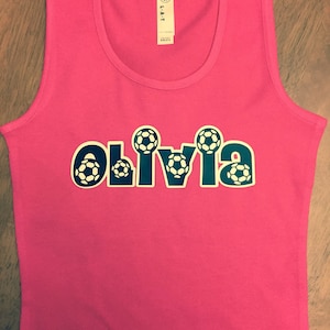 Custom Soccer tank top * personalized * soccer ball * girls